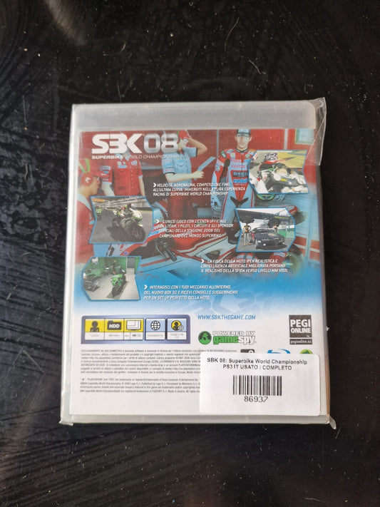 SBK 08 Superbike World Championship PS3 Pal Ita Usato Completo