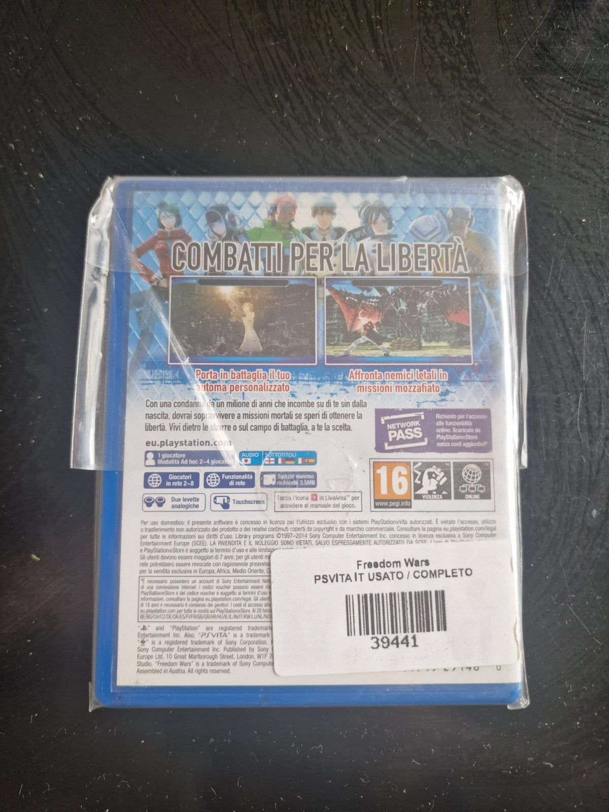 Freedom Wars Sony PS Vita Pal Italiano Usato Completo