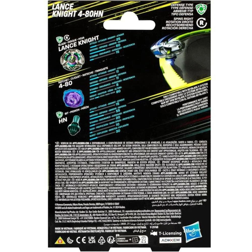 Beyblade X Lance Knight 4-80HN Starter Pack Hasbro Takara Tomy Nuovo