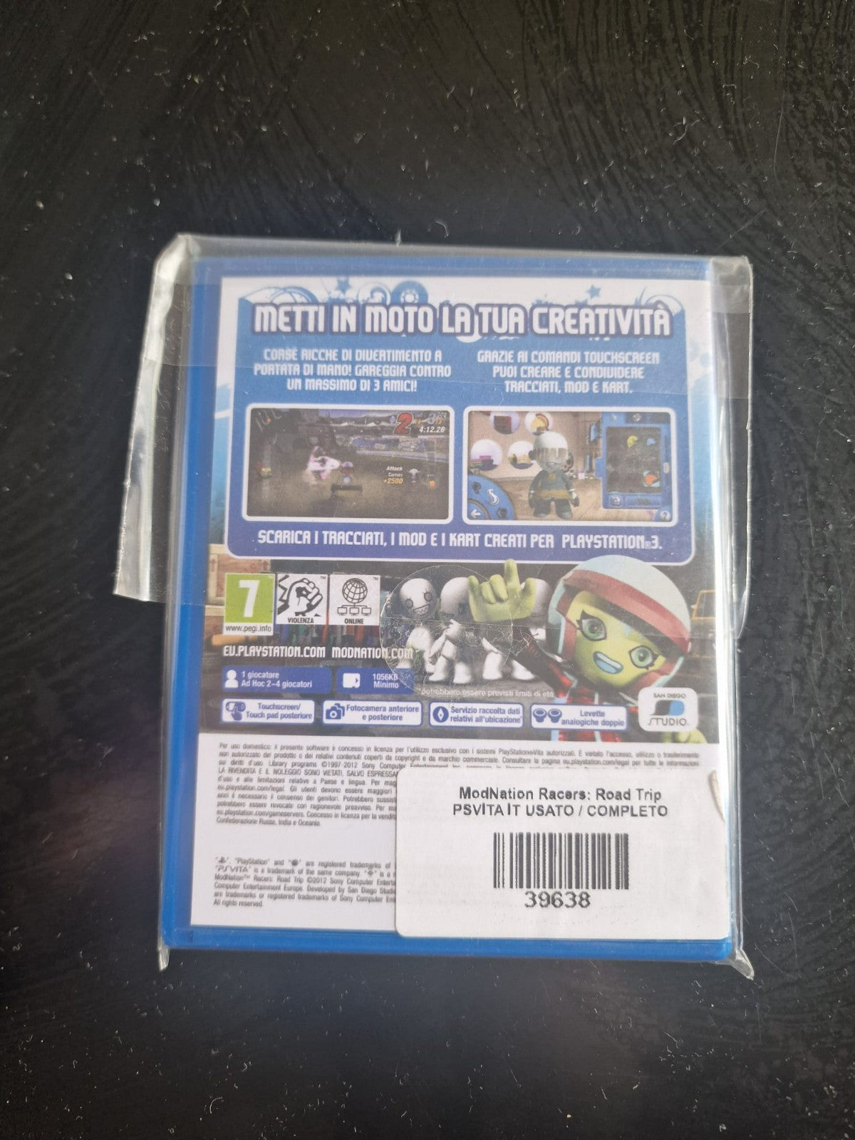 Mod Nation Racers Roadtrip PS Vita Pal Italiano Usato Completo