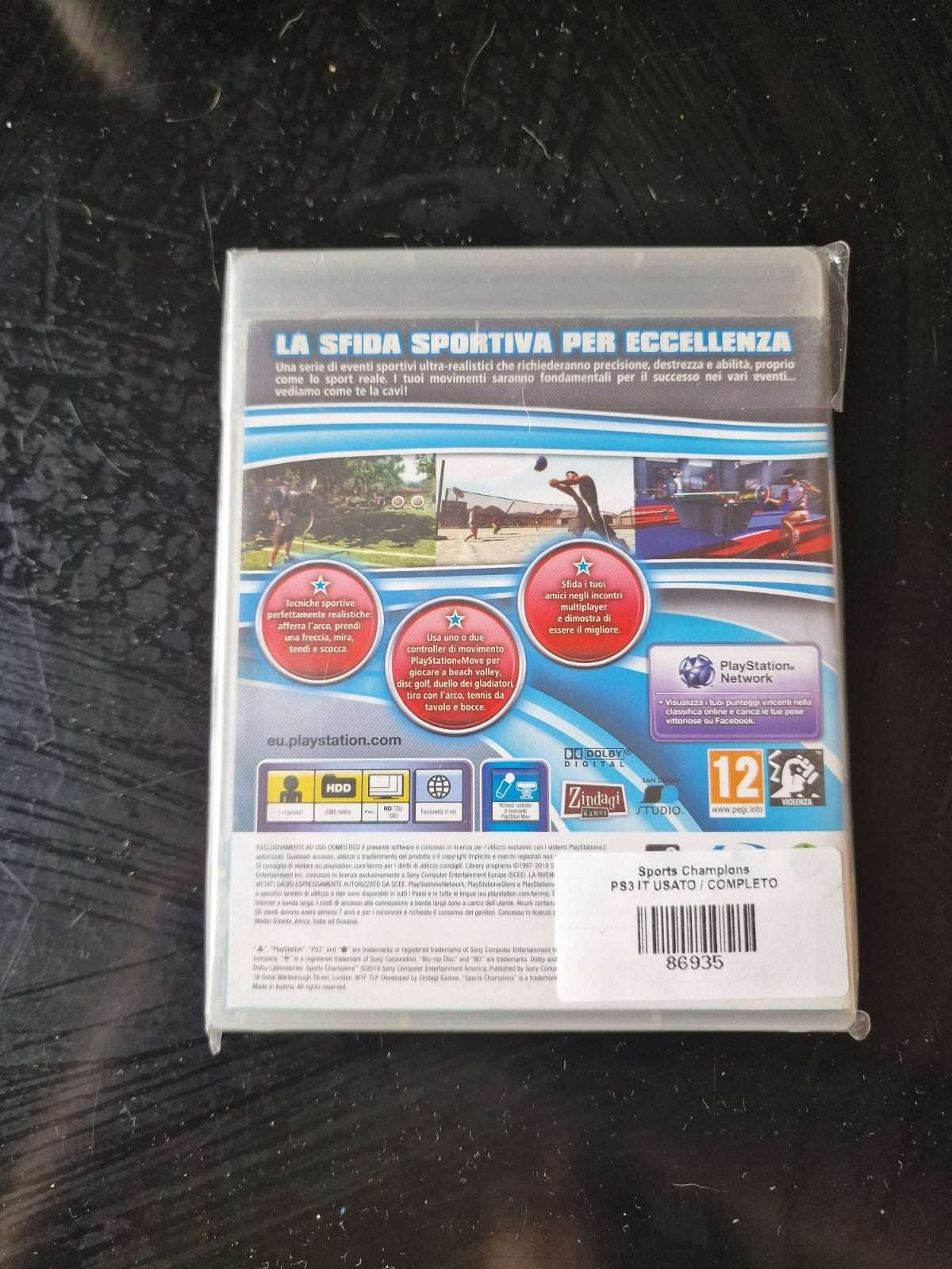 Sports Champions PS3 Pal Ita Usato Completo