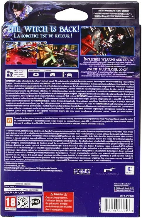 Bayonetta 1 + Bayonetta 2 Special Edition Wii U PAL ITA Completo