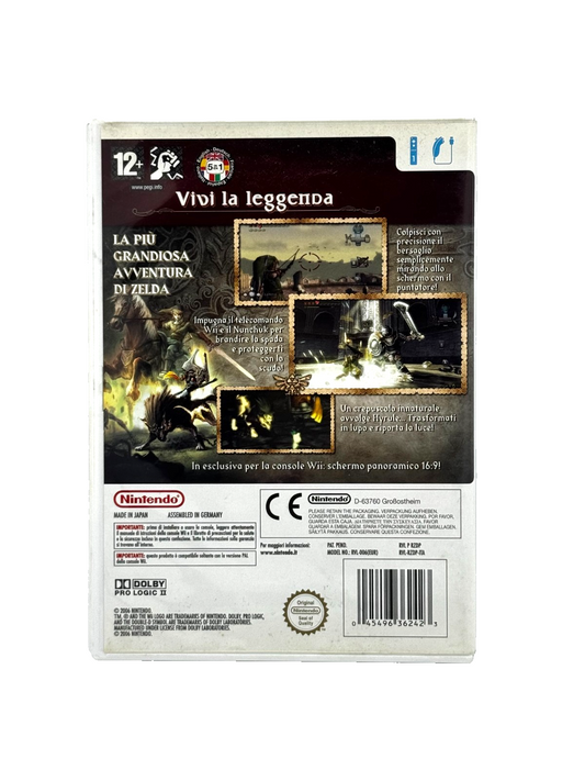 The Legend of Zelda Twilight Princess Nintendo Wii PAL ITA Completo Manuale Disc