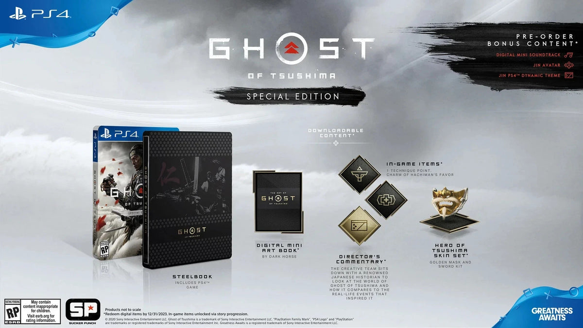 Ghost of Tsushima Special Edition PS4 Completo PAL ITA