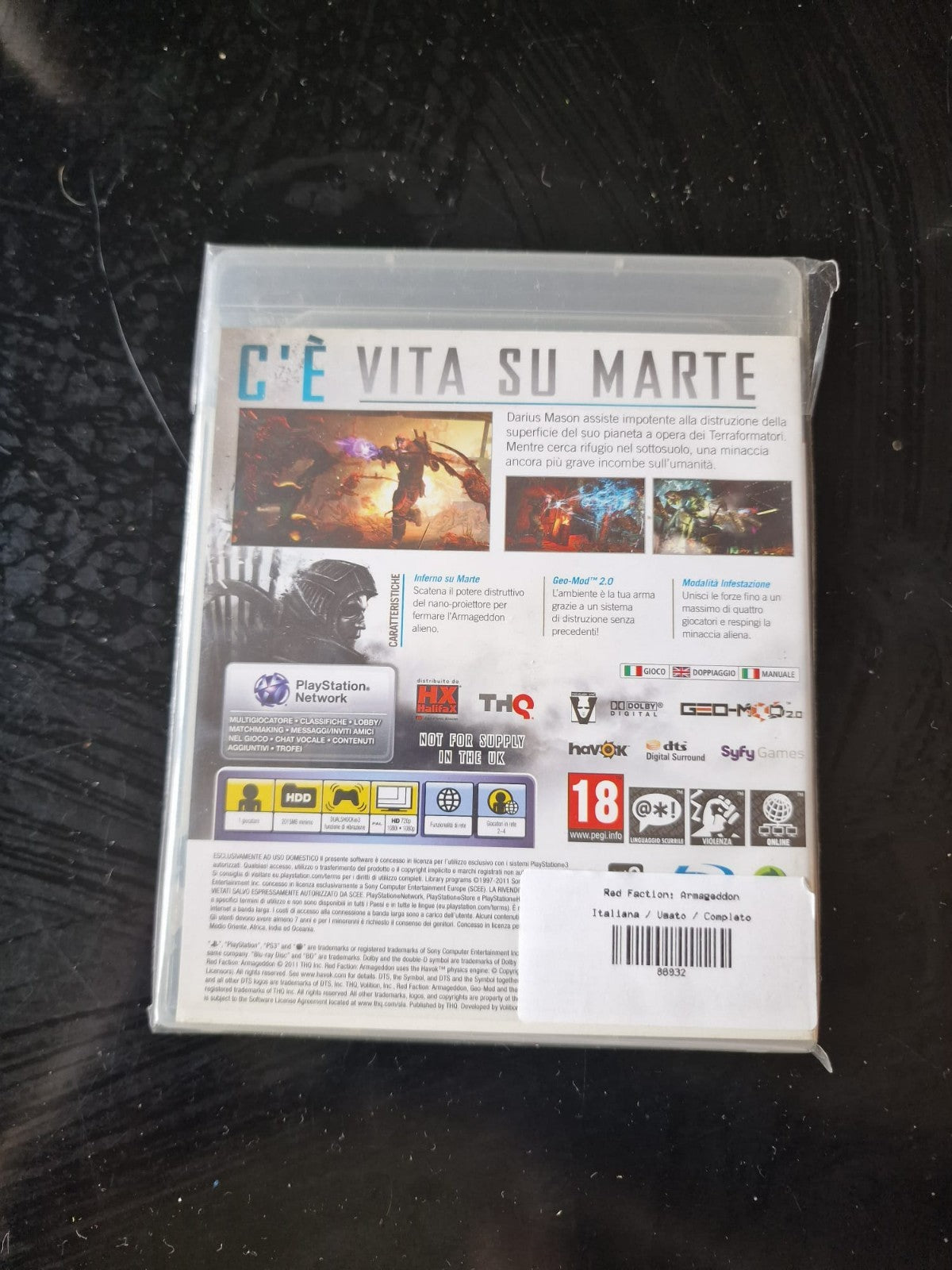 Red Faction Armageddon PS3 Pal Ita Usato Completo