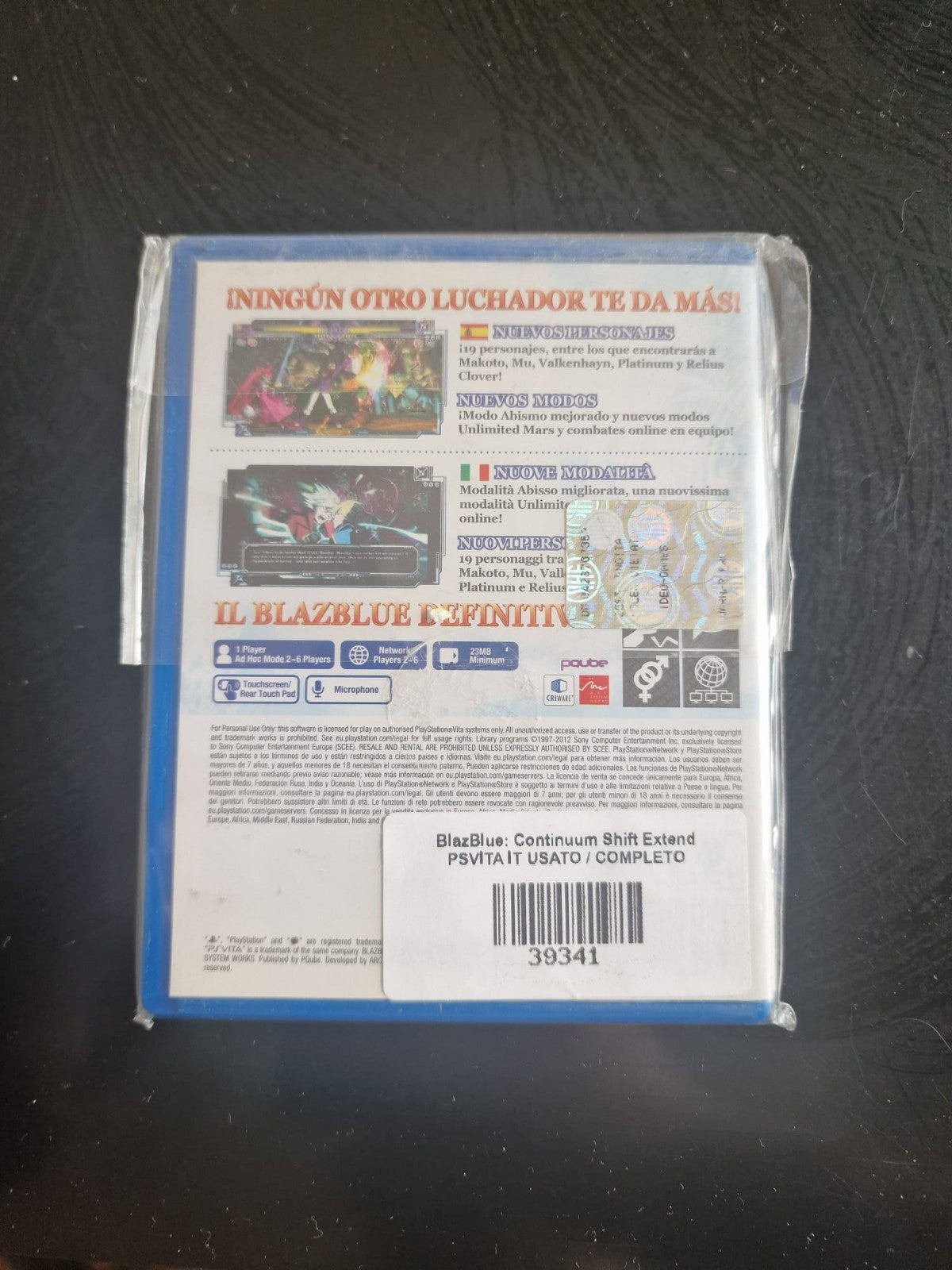Blazblue: Continuum Shift Extend Sony PS Vita Pal Italiano Usato Completo