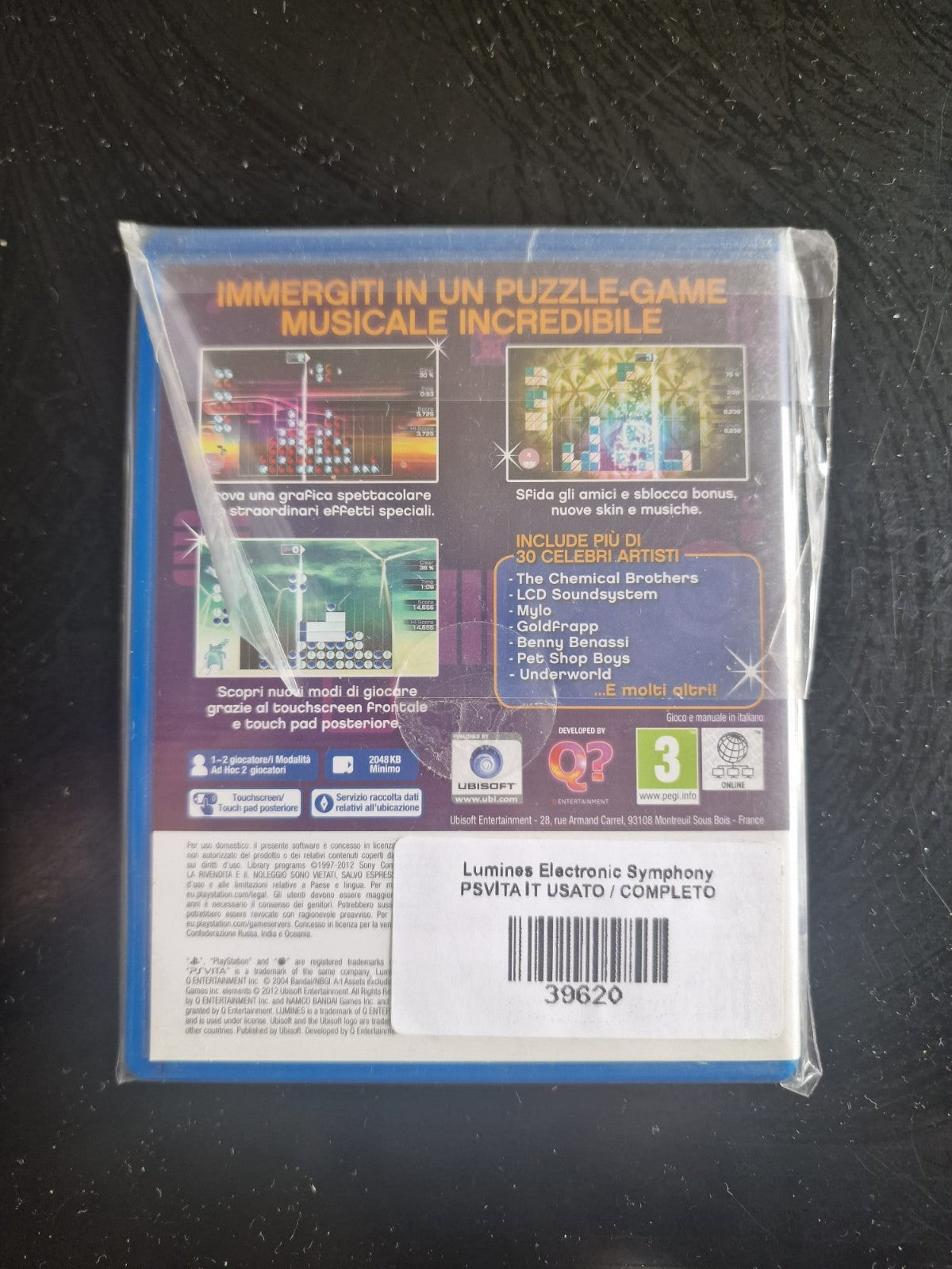 Lumines: Electronic Symphony Sony PS Vita Pal Italiano Usato Completo