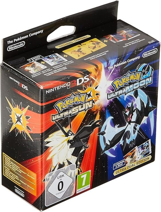 Pokémon Ultra Dual Edition Nintendo 3DS Ultra Sole + Ultra Luna Nuovi Sigillati