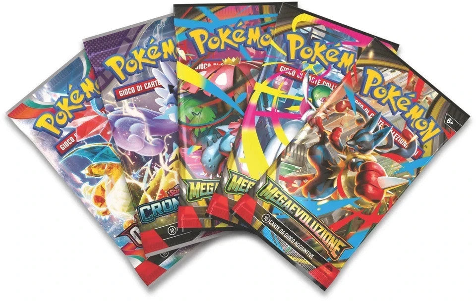 Carte Pokemon Collezione con Statuina Mega Lucario-EX Box 5 Buste (ITA) – SEALED