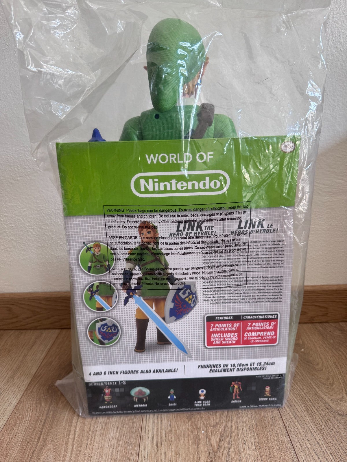 World of Nintendo Link 20" Figure 50cm Twilight Princess Jakks Pacific Nuovo NEW
