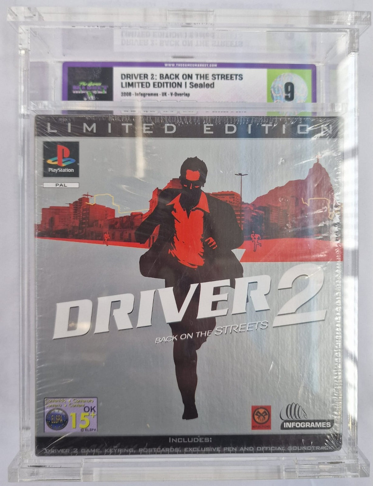 Driver 2 Back on the Streets Limited Edition PS1 Sealed Graded 9.0 TGM