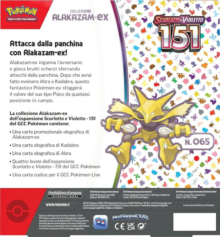 Pokemon Scarlatto e Violetto 151 Collezione Alakazam EX NEW SEALED ITA