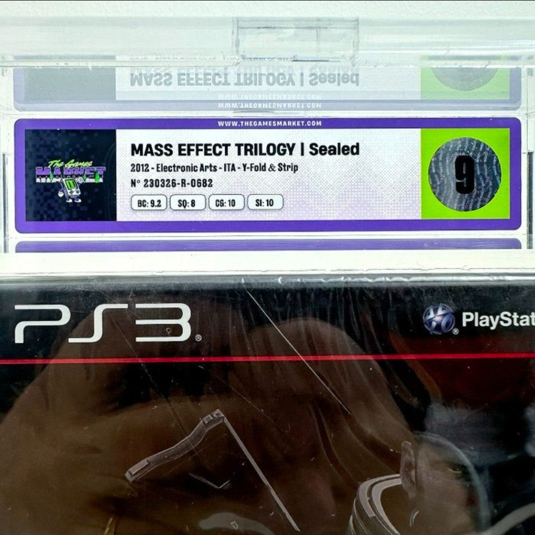 Mass Effect Trilogy PS3 Sealed Graded 9.0 Y-Fold Rare PAL Italian