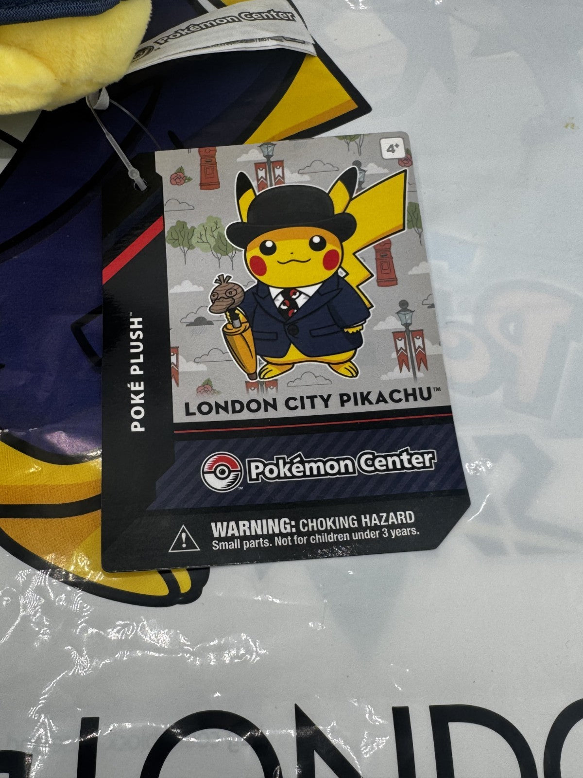 Pikachu Peluche Pokemon Center Exlusive UK - New - Nuovo con etichetta