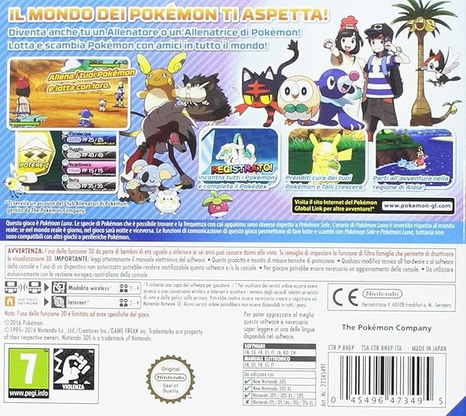 Pokemon Sole + Pokemon Luna Nintendo 3DS NEW SEALED PAL Bundle