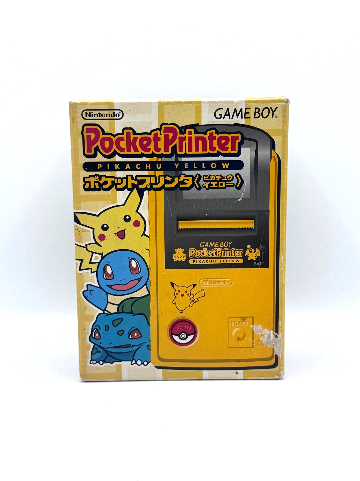 Nintendo Game Boy Pocket Printer Pikachu Yellow CIB Giapponese Originale TESTED