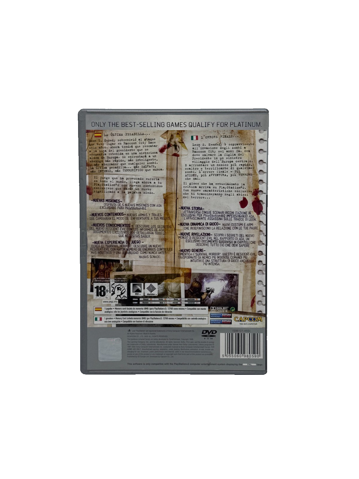 Resident Evil 4 PS2 Pal Ita Platinum completo manuale Capcom - TESTATO