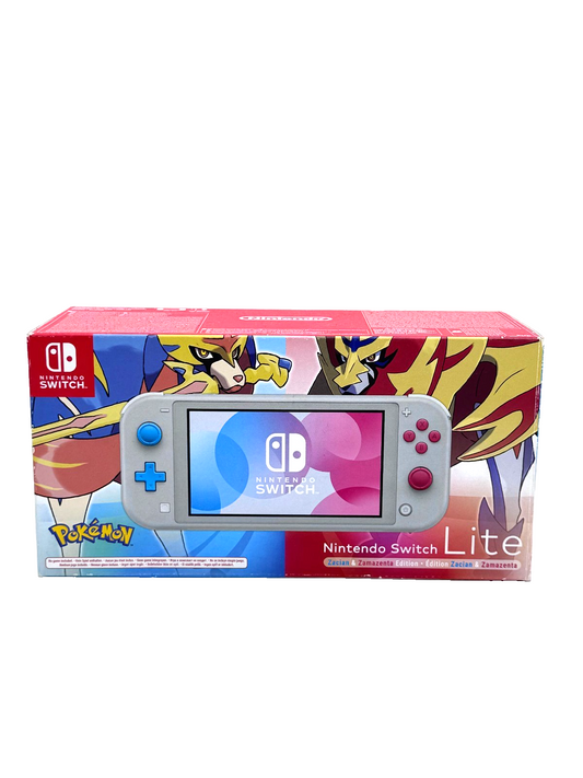 Nintendo Switch Lite Pokemon Zacian Zamazenta Spada e Scudo  MAI USATO COMPLETO