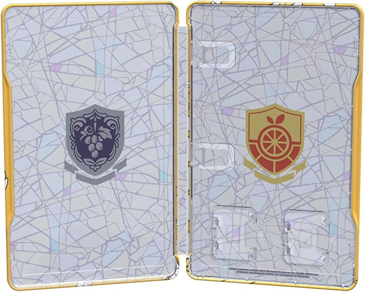 Pokemon Scarlatto Violetto Edizione Duplice Steelbook Nintendo Switch Nuovo