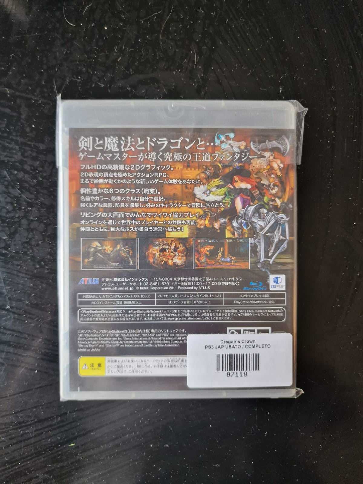 Dragon's Crown PS3 NTSC-J Japan Import Used Complete
