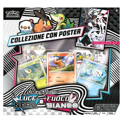 Carte Pokemon Luce Nera e Fuoco Bianco Collezione Unima Con Poster (ITA) -SEALED
