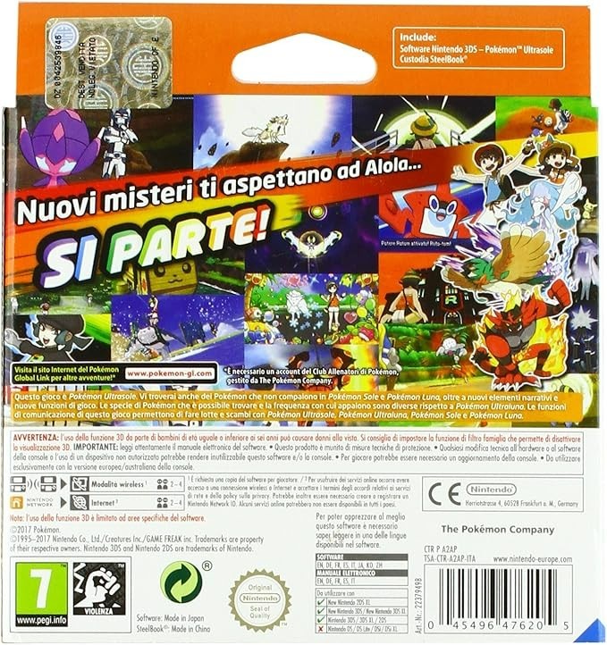 Pokemon Ultra Sole Special Edition Nintendo 3DS PAL ITA Completo