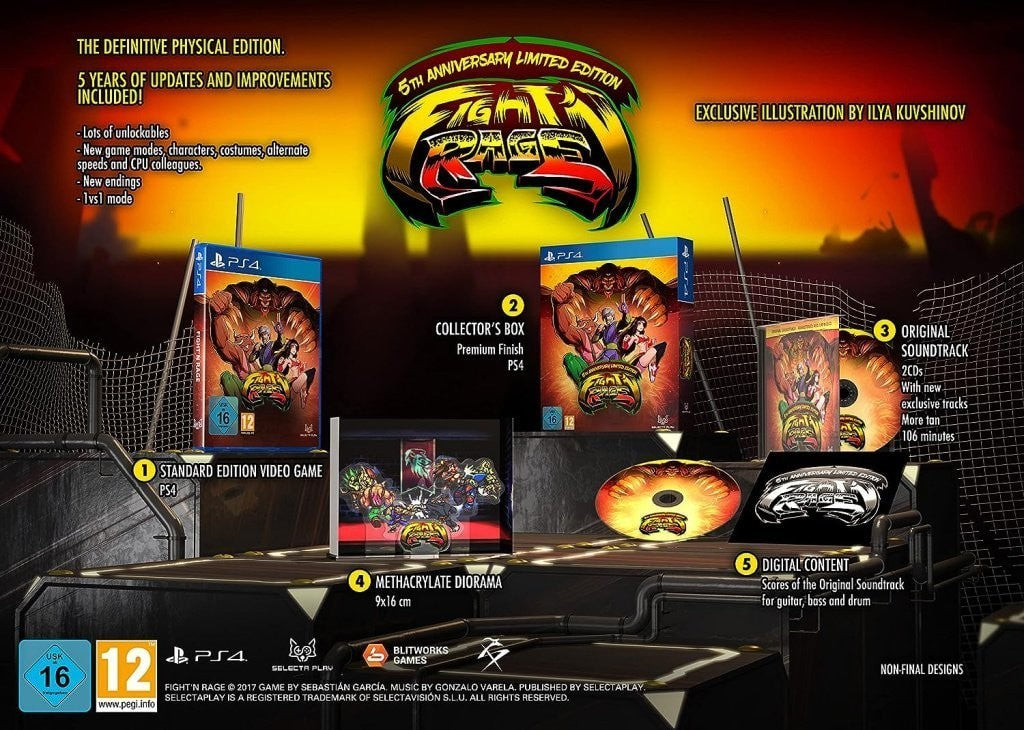 Fight'N Rage 5th Anniversary Limited Edition PS4 Nuovo Sigillato