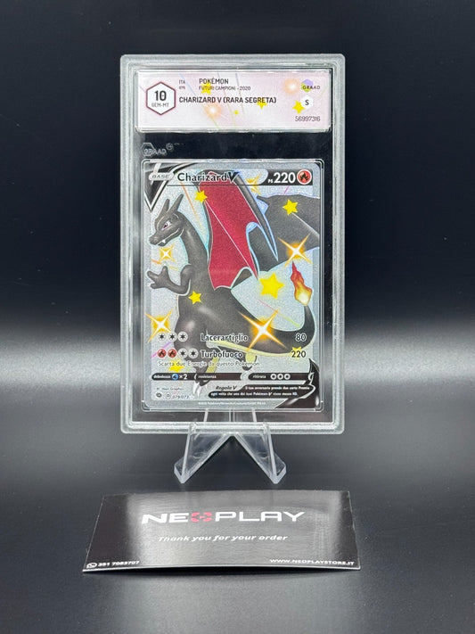 POKEMON - CHARIZARD SHINING SHINY - FUTURI CAMPIONI 079/073 - GRAAD 10