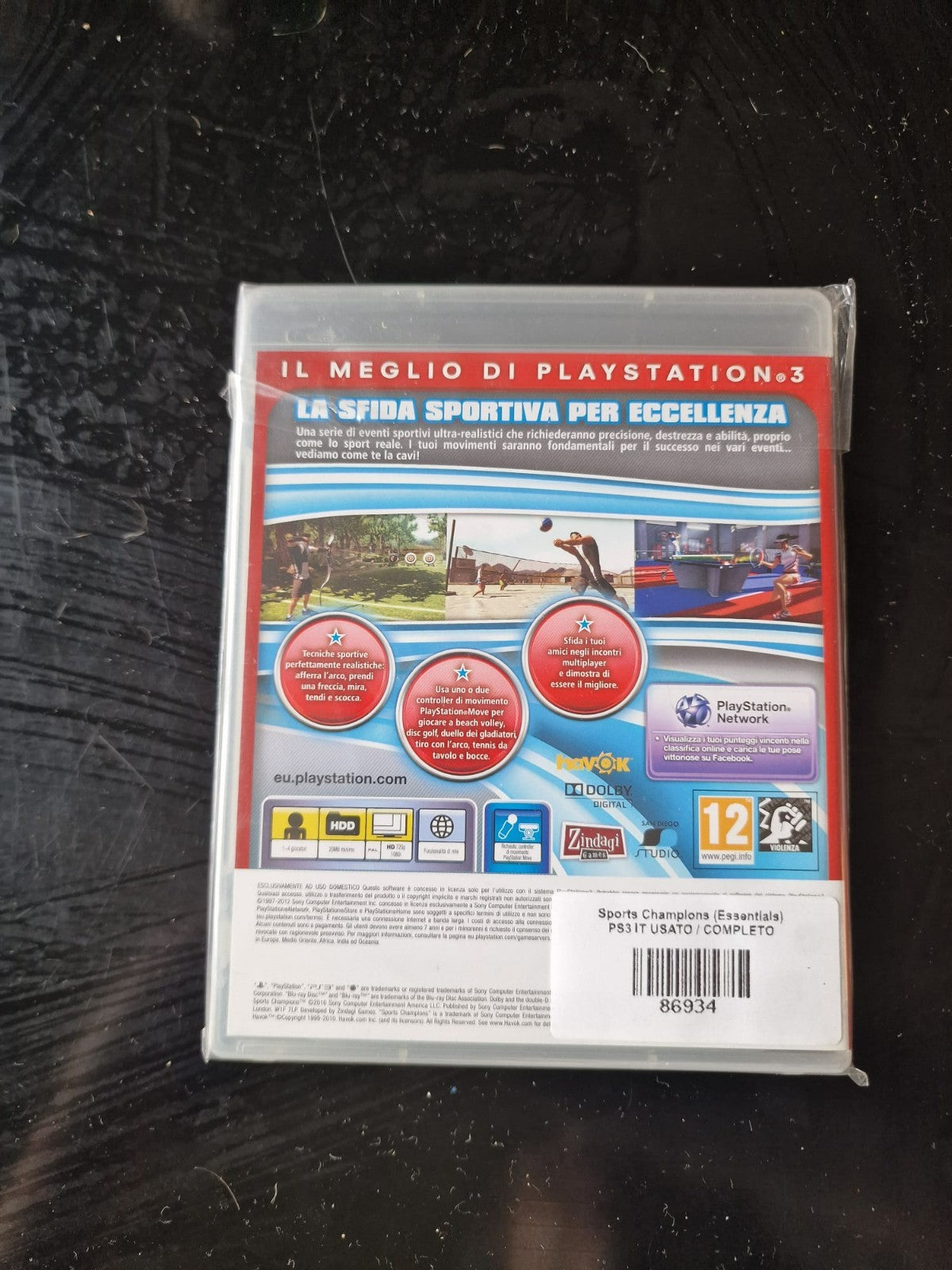 Sports Champions Vers. Essentials PS3 Pal Ita Usato Completo