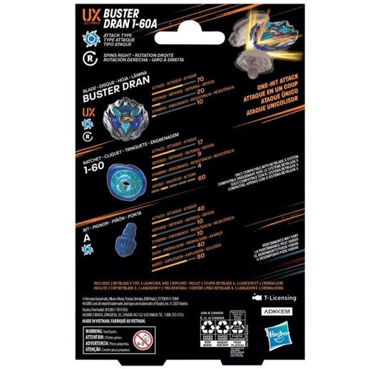 Beyblade X Buster Dran 1-60A UX Hasbro Takara Tomy Starter Pack Nuovo