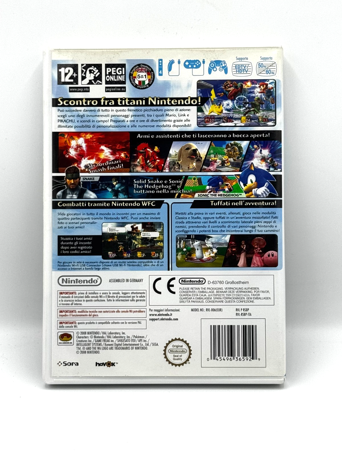 Super Smash Bros. Brawl Nintendo Wii PAL ITA Completo CIB