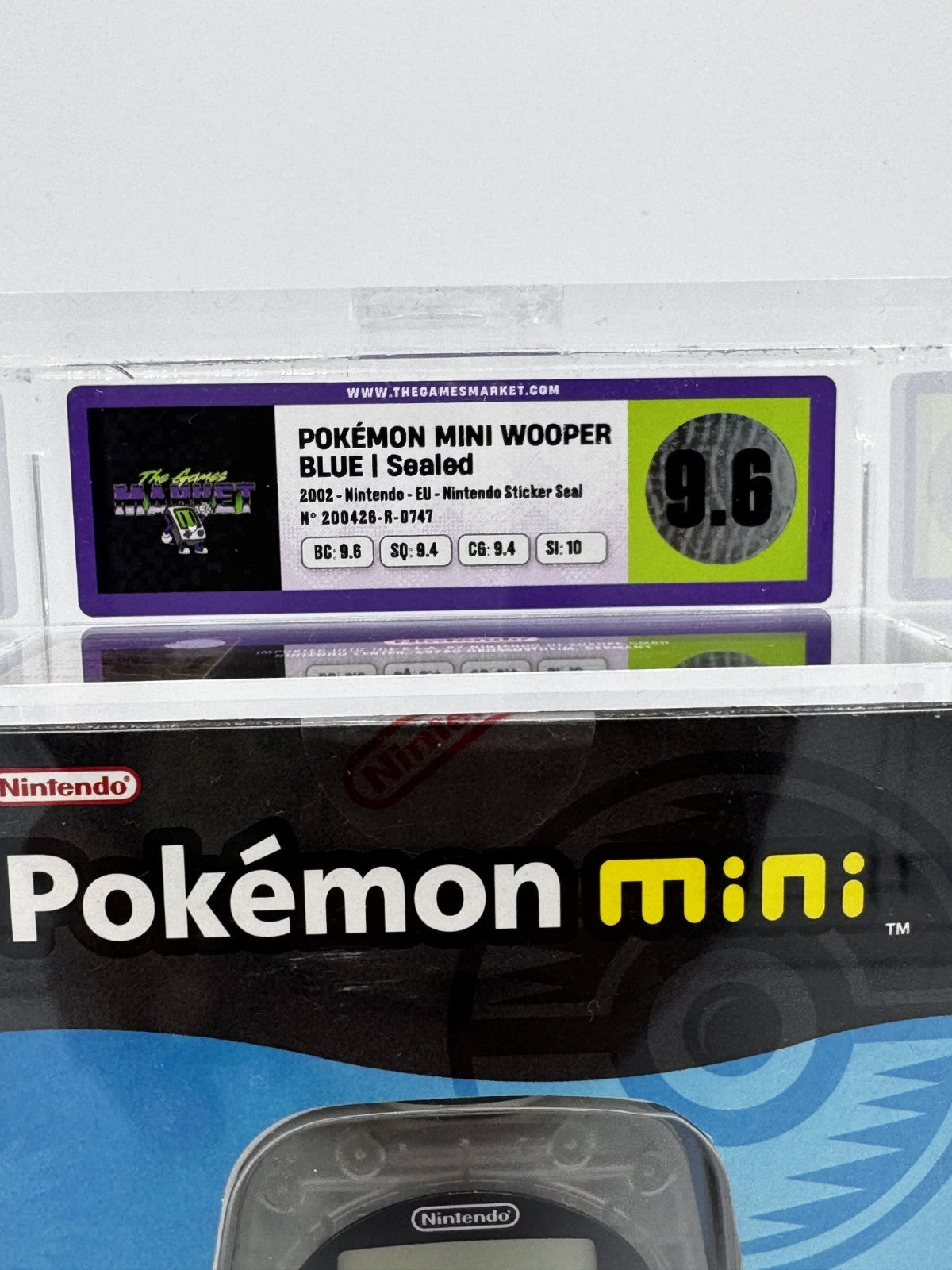 Pokemon Mini Wooper Blue Sealed Graded 9.6 TheGamesMarket EU Nintendo Rare