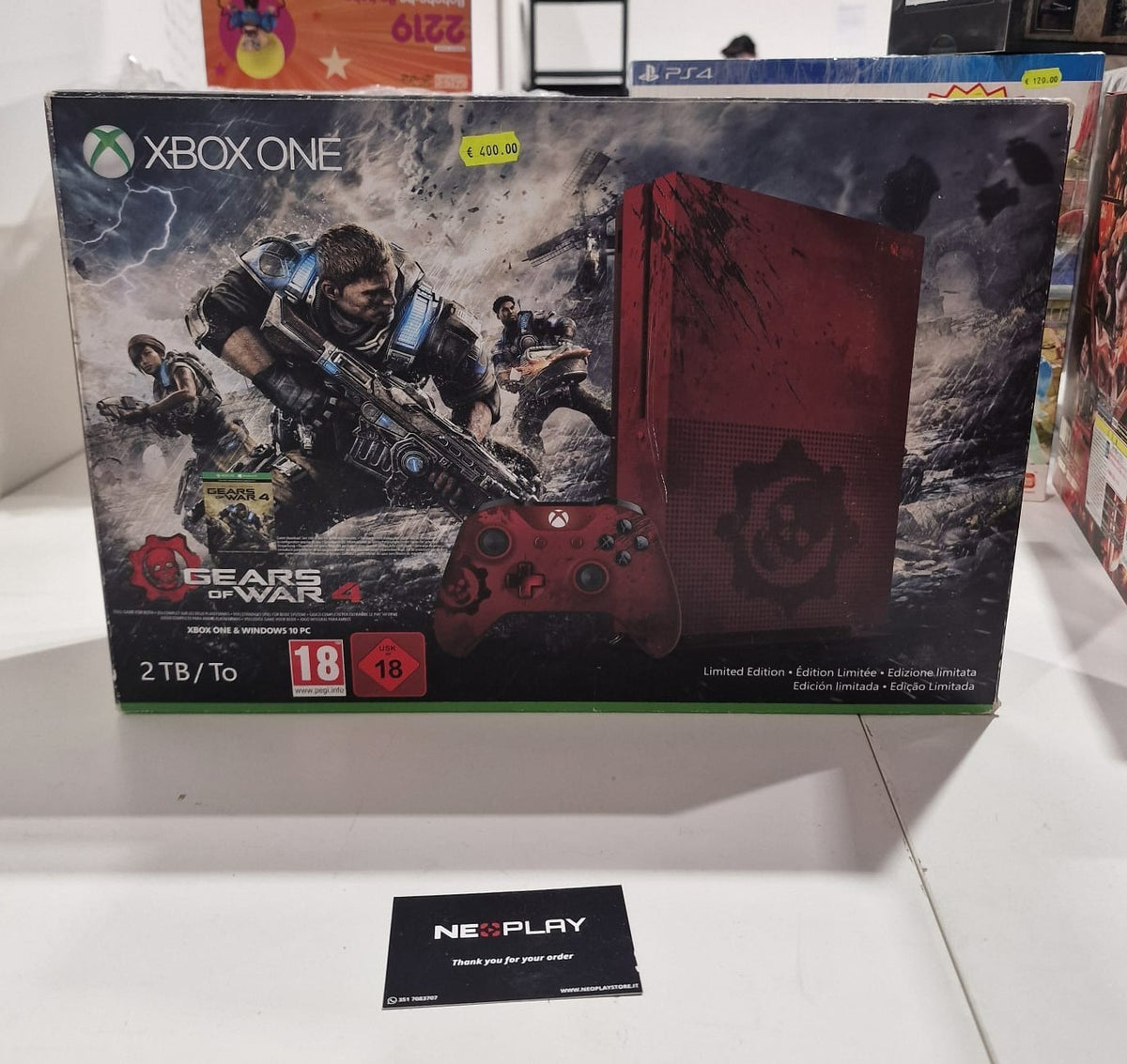 Xbox One S 2TB Gears of War 4 Limited Edition Console Usata Bundle