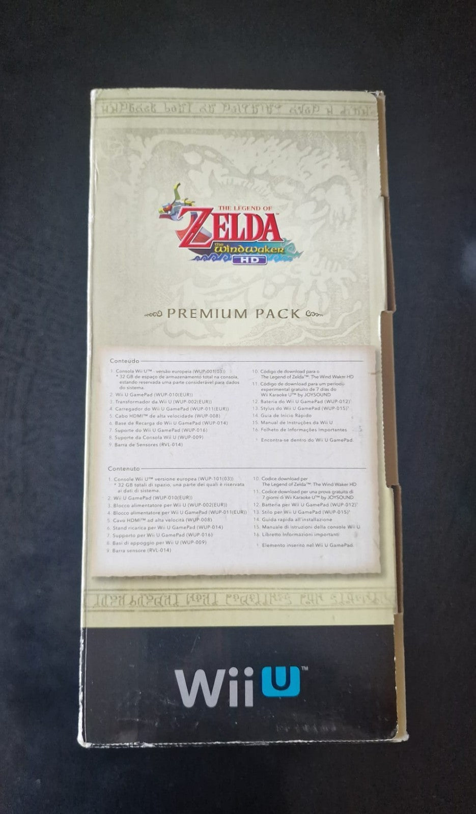 Nintendo Wii U: The Legend of Zelda Wind Waker HD Deluxe Set Console USED