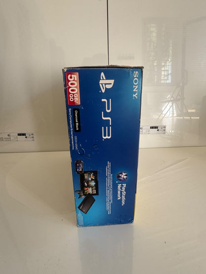 PlayStation 3 PS3 Boxed 500GB Super Slim Gran Turismo 6 + The Last Of US No Game
