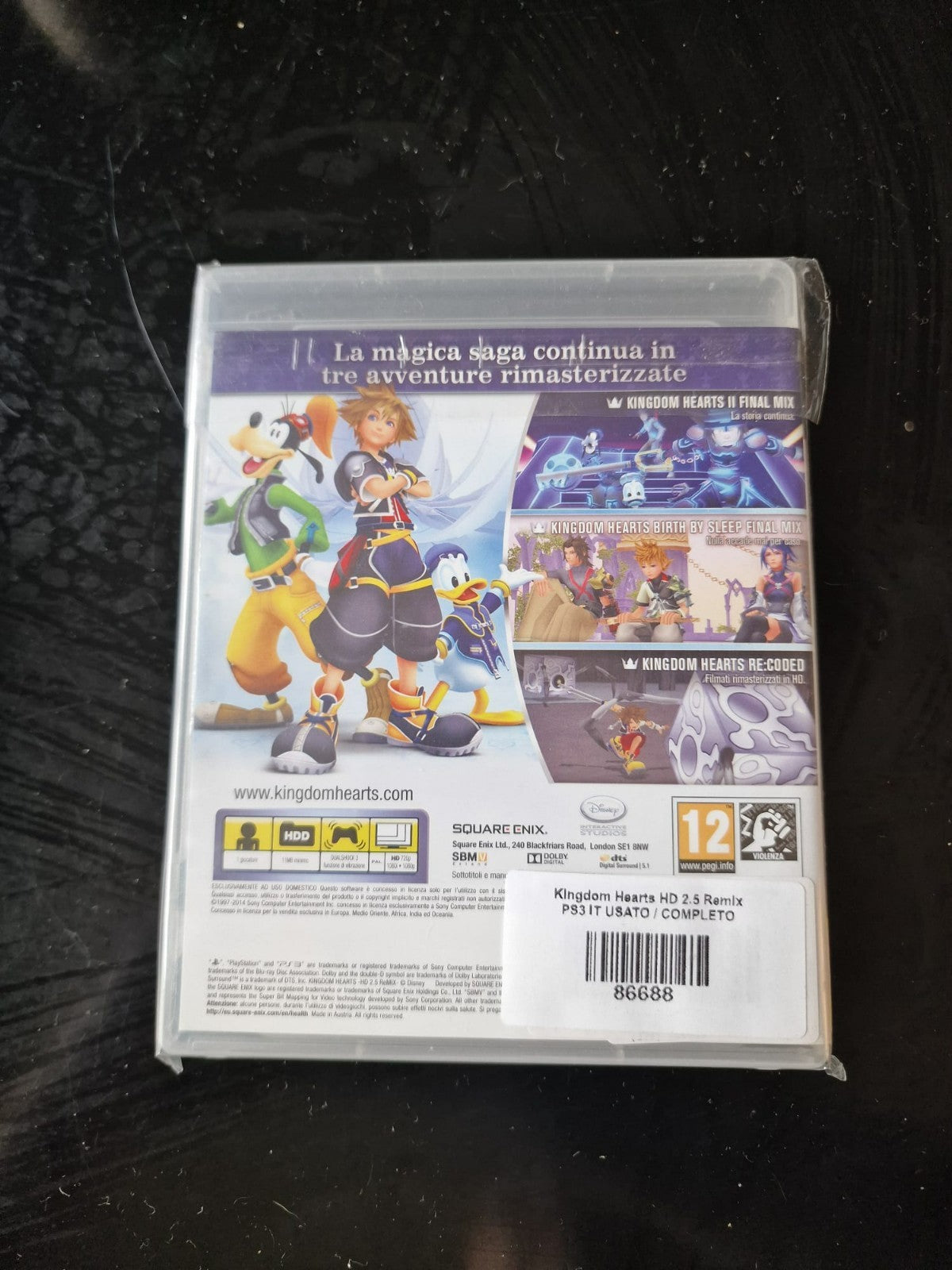 Kingdom Hearts HD 2.5 Remix PS3 Pal Ita Usato Completo