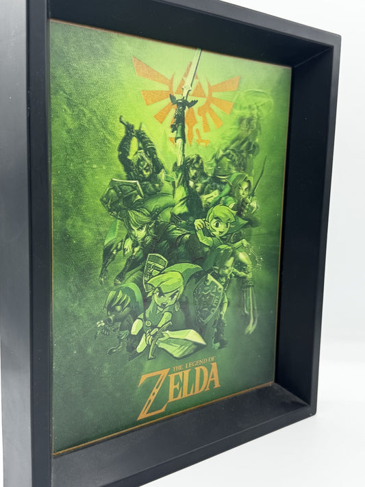 Quadro The Legend of Zelda con Cornice Nera - Stampa da Collezione Nintendo