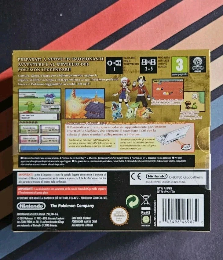 Pokemon HeartGold Versione Oro Nintendo DS Con Pokewalker Nuovo PAL ITA