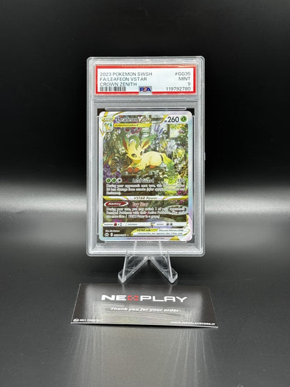 POKEMON - LEAFEON - CROWN ZENITH GG35/GG70 ALTERNATIVE ART - PSA 9