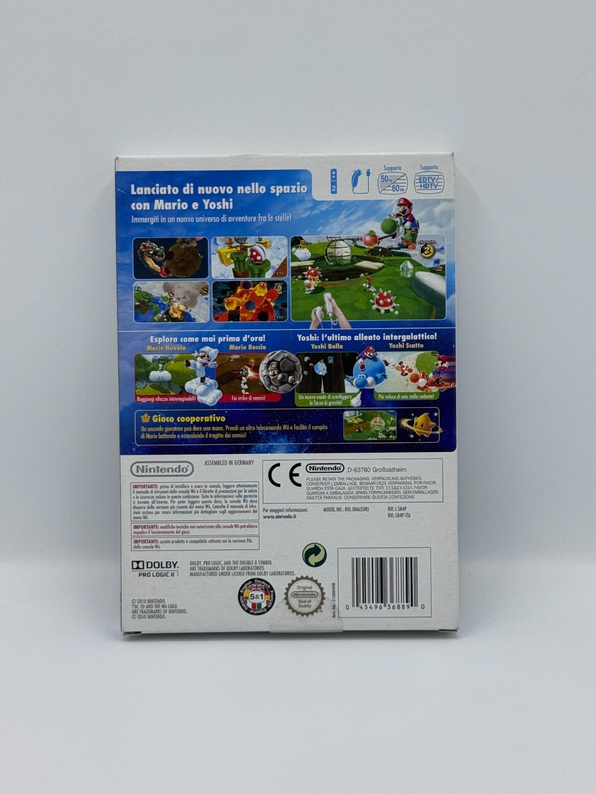 Super Mario Galaxy 2 Nintendo Wii Pal ITA First Print Complete With DVD