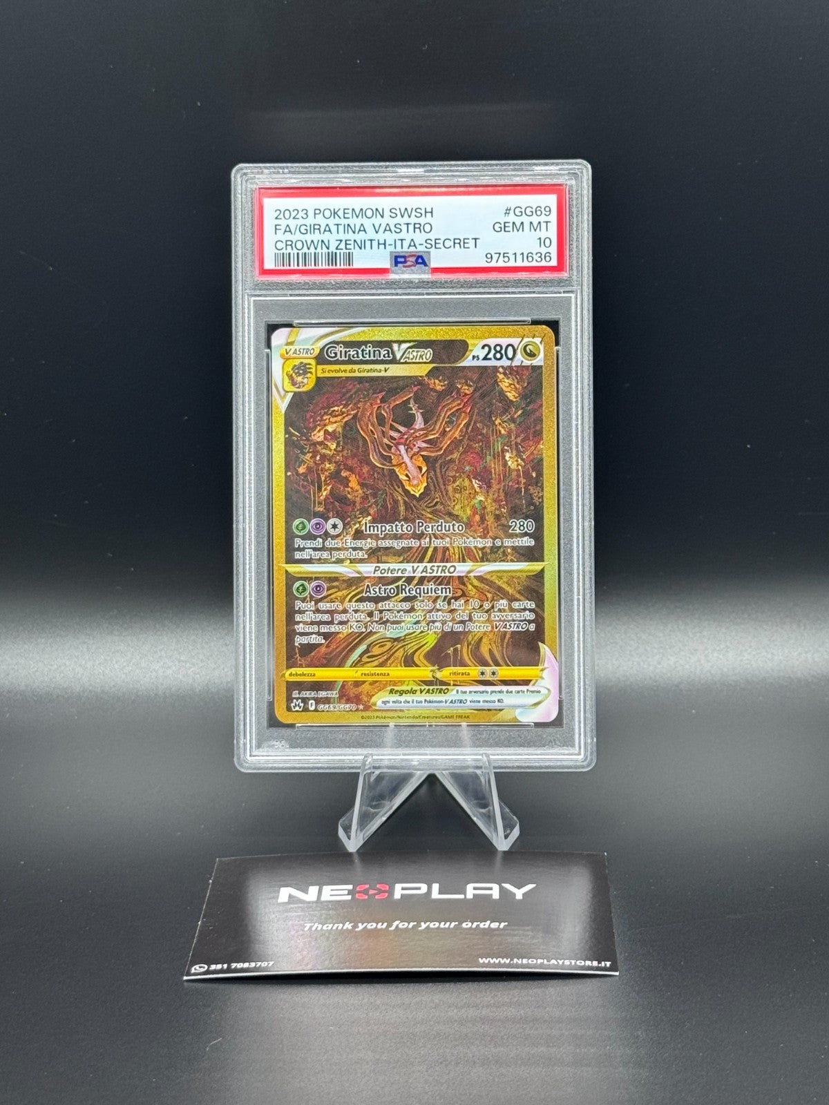 POKEMON - GIRATINA - ZENIT REGALE GG69 /GG70 ITA ALTERNATIVE ART - PSA 10