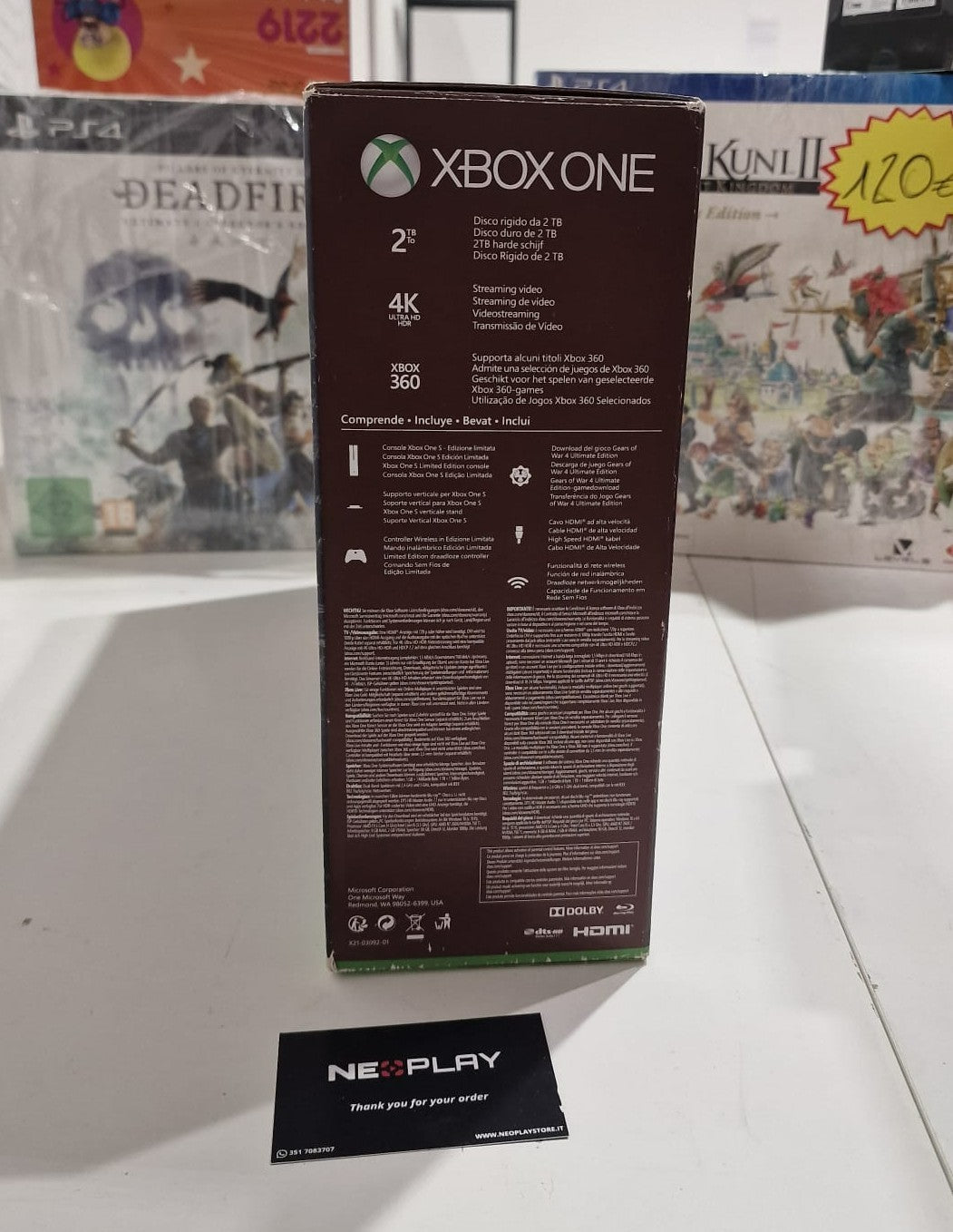 Xbox One S 2TB Gears of War 4 Limited Edition Console Usata Bundle