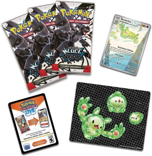 Carte Pokemon set Luce Nera Blister 3 bustine con adesivo (ITA) - Reuniclus