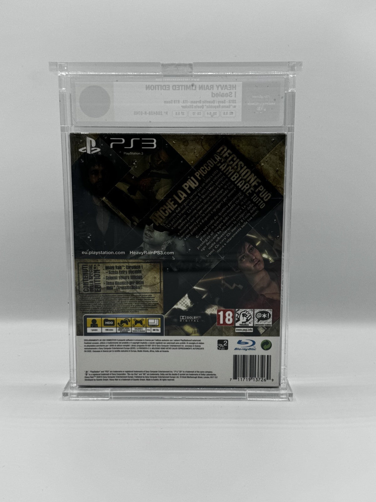 HEAVY RAIN LIMITED EDITION  - SONY PS3 -  GRADATO TGM 9.6 - NEW SEALED