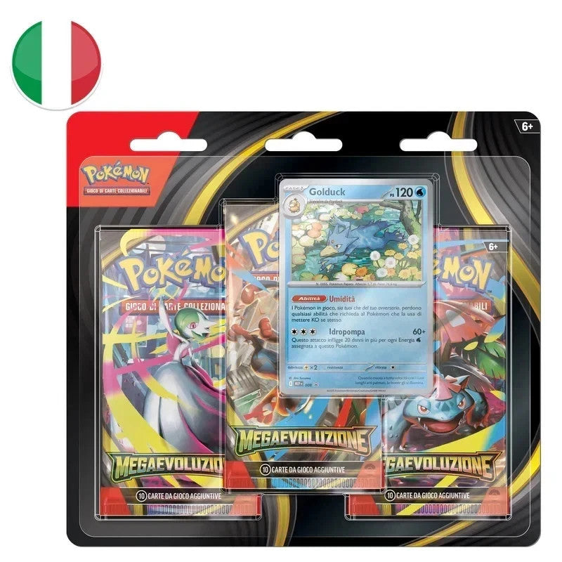 Carte Pokemon set Megaevoluzione Blister 3 bustine (ITA) - Golduck