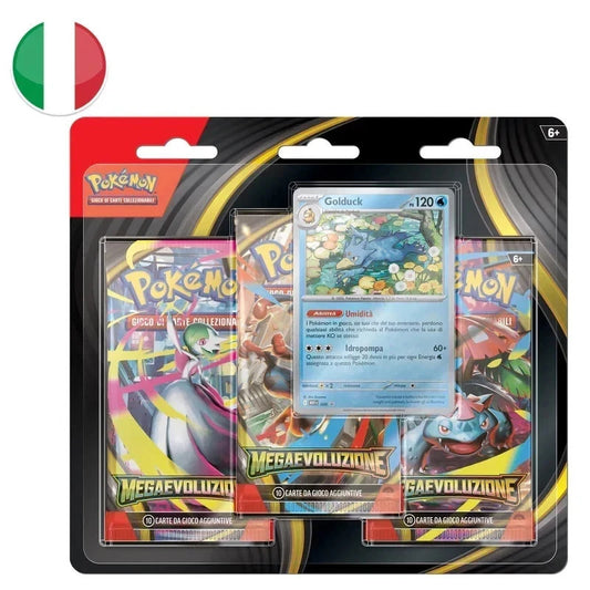 Carte Pokemon set Megaevoluzione Blister 3 bustine (ITA) - Golduck