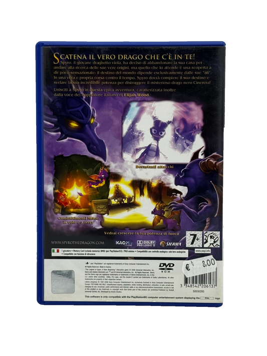 Spyro A New Beginning PS2 PlayStation 2 PAL ITA Completo Custodia Manuale Disco