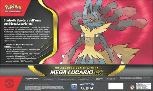 Carte Pokemon Collezione con Statuina Mega Lucario-EX Box 5 Buste (ITA) – SEALED