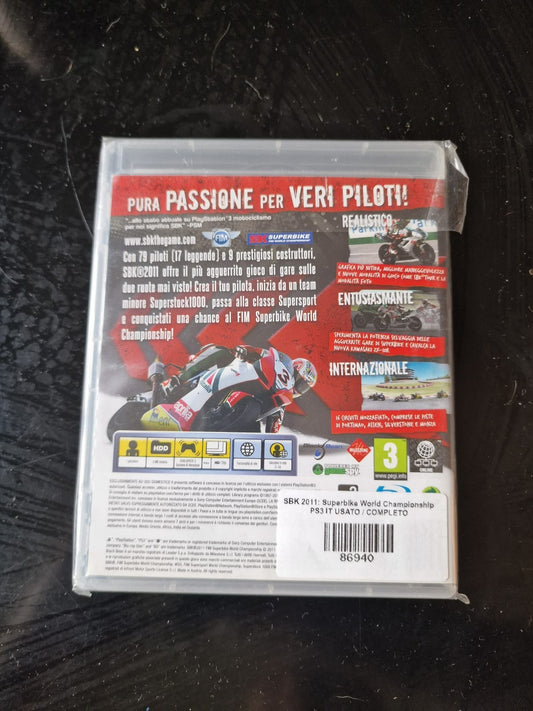 SBK 2011 Superbike World Championship PS3 Pal Ita Usato Completo
