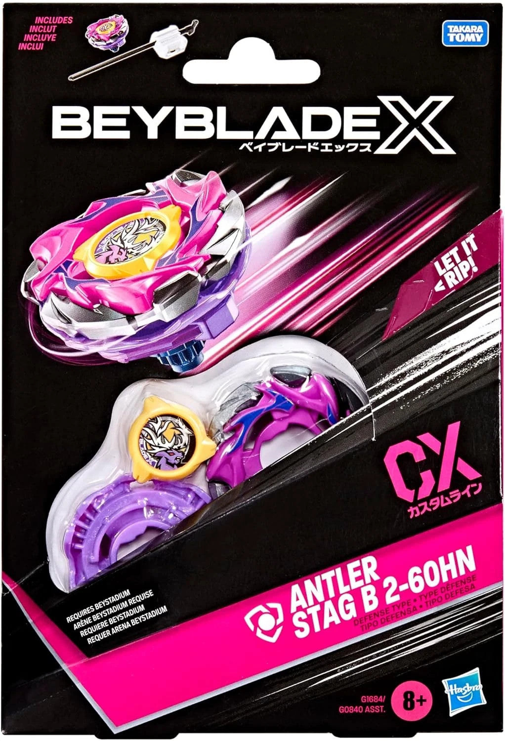 Beyblade X Antler Stag B 2-60HN CX Starter Pack Hasbro Takara Tomy Nuovo